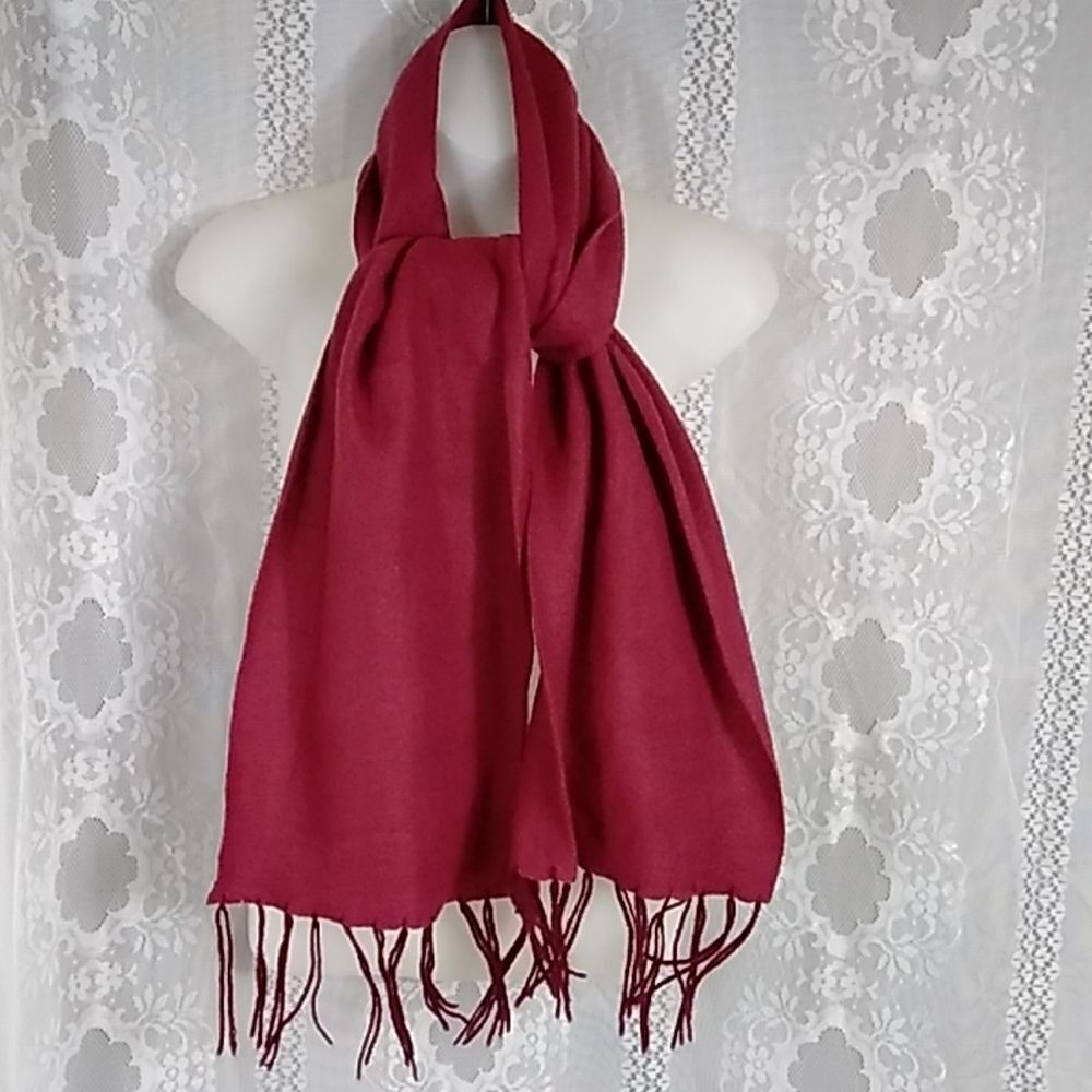 Scarf Color Burgundy Red